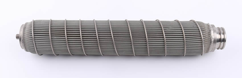 Spiral Support Wire Pleated Sintered Cartridge