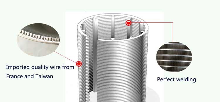 API Standard V Shaped Wedge Wire Screen