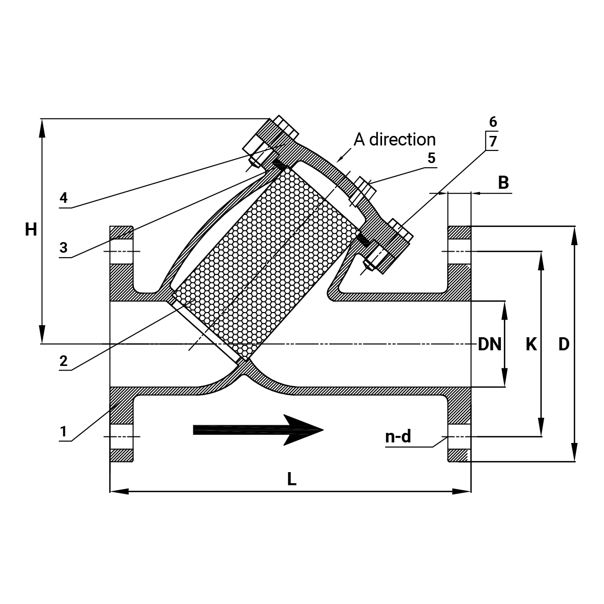 Flanged Buttweld Cast Y Strainer