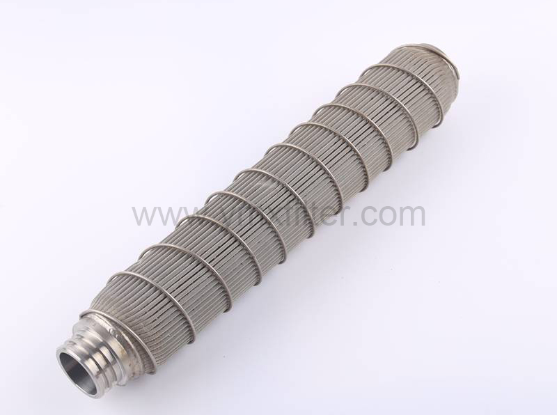 Spiral Support Wire Pleated Sintered Cartridge